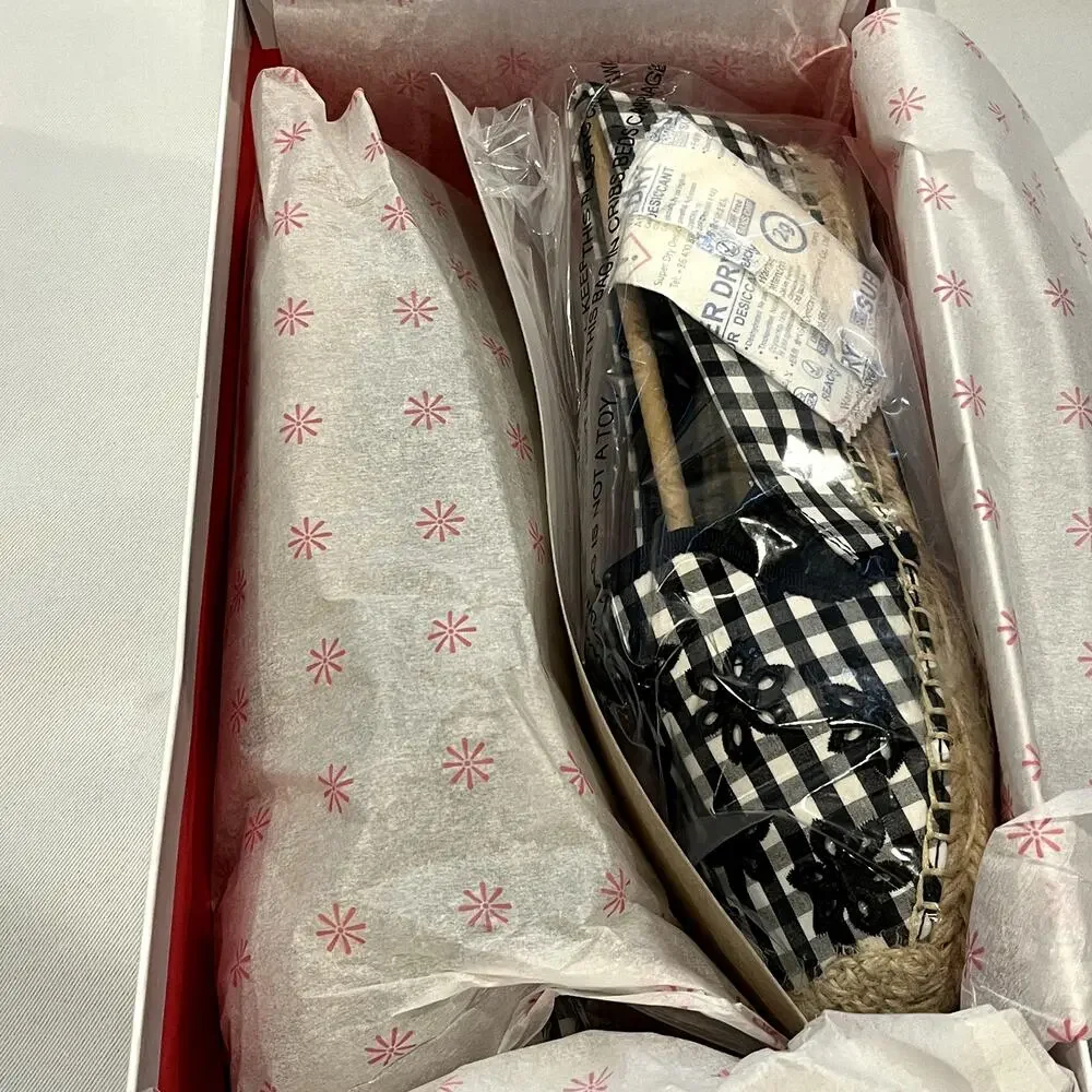 Isaac Mizrahi Live! Gingham Espadrilles with Eyelet Embroidery Black Marilyn 7